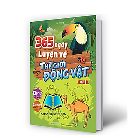 Sách - 365 ngày luyện vẽ Thế Giới Động Vật - Tập 1 (MG)