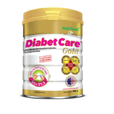  Sữa cho người bị bệnh tiểu đường, đái tháo đường: Nutifood DiabetCare Gold 900 Gr