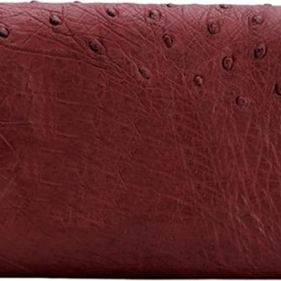 Ví Nữ Da Đà Điểu 3 Gấp Huy Hoàng HT3403 (18.5 x 9 cm) - Nâu Đỏ