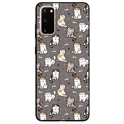 Ốp lưng dành cho Samsung S20 - S20 Plus - S20 Ultra mẫu Họa Tiết Mèo Xám