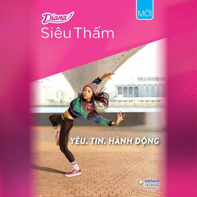 Combo 6 gói Băng vệ sinh Diana Siêu thấm siêu mỏng cánh 8 miếng