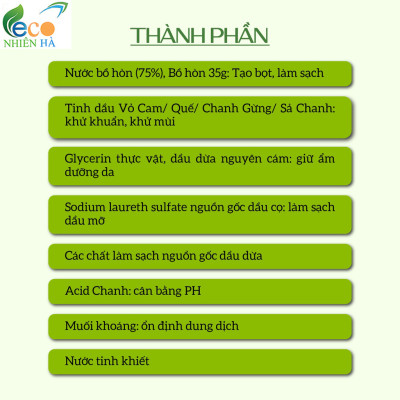 Nước rửa chén hữu cơ ECOCARE 4L tinh dầu thiên nhiên, nước rửa bát cho bé, an toàn da tay
