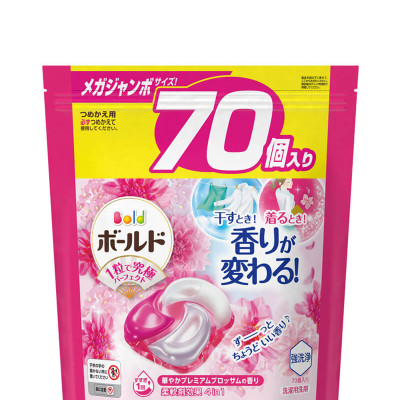 Viên giặt xả Bold GelBall 4D P&G hương hoa ngọt ngào túi refill 70 viên