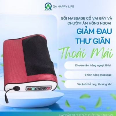 CÔNG NGHỆ GỐI MASSAGE CỔ VAY GÁY TOÀN THÂN 20 BI MASSAGE CAO CẤP 