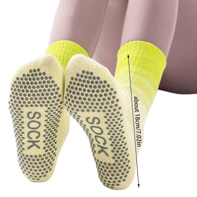 Tất , Vớ Cao Cổ Nữ(Loang Màu)-(Giá 1 ĐÔI )Tất Thoáng Khí Có Đính Hạt Silicon Chống Trơn Trượt Freeszie 35-40,Tập Yoga, Pilates Gym Aerobic