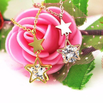 Dây chuyền nữ titan thời trang mặt hình ngôi sao thép không gỉ trangsucpt có 3 màu sắc DCNUT81