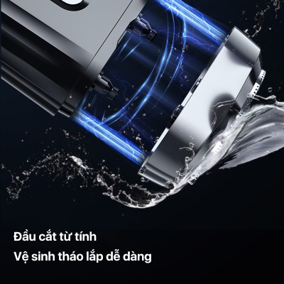 Máy cạo râu XM Enchen Mini 6 lưỡi dao kép mỏng, chống nước IPX7, pin sử dụng đến 2 tháng - Hàng nhập khẩu