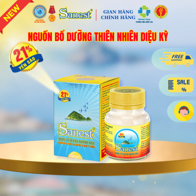  NEW [ Combo 10 lọ] Nước Yến sào Khánh Hòa Sanest 21% - Dành cho Người Cao Tuổi - Có đường