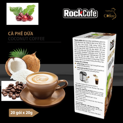 Cà phê dừa ROCKCAFE (Hộp 20 gói)