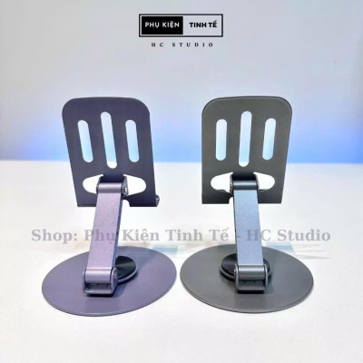 Combo 2 Giá đỡ điện thoại để bàn chân xoay 360 độ tiện lợi bằng hợp kim nhôm gấp gọn Phụ Kiện Phone