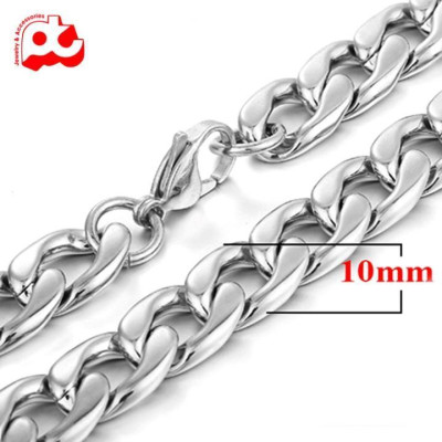 Dây chuyền titan nam cao cấp sang trọng thép không gỉ lặc trangsucpt kích cỡ 9mm màu trắng PTDCNA02