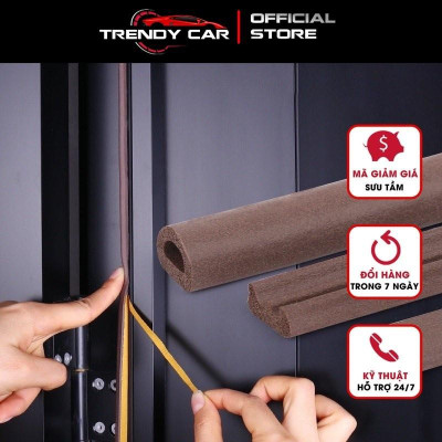 Combo 10 mét gioăng D, gioăng dán cửa gỗ, gioăng giảm trấn, gioăng chống ồn cánh cửa nhà, gioăng chống bụi, ron D
