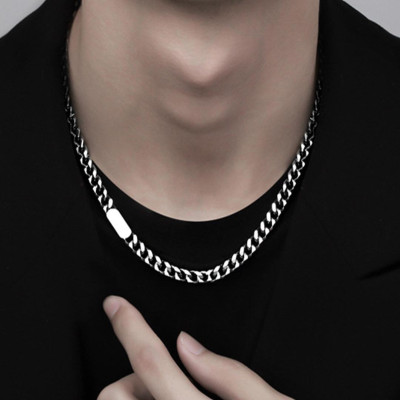 [1 chiếc]【Khắc Tên Ghi Chú】 Dây chuyền, lắc  kèm tên nam nữ thép titan Khắc tuỳ chỉnh