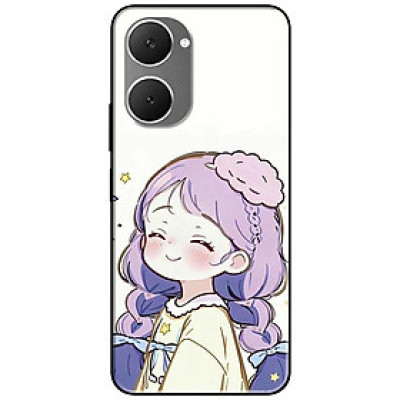 Ốp lưng cho Vivo Y03 - Y03T - Y18 - Y18S - Y18T - Y27 5G - Y28 4G - Y36 - Cô Gái Tóc Tím - Hàng Chính Hãng