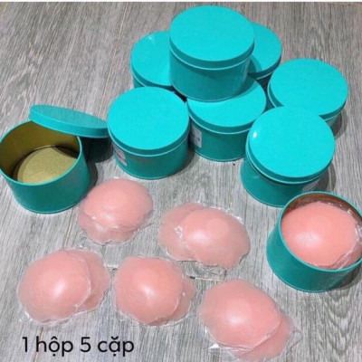 Hộp 10 miếng silicon dán ngực, dán đầu ti - Tái sử dụng nhiều lần