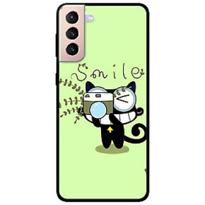 Ốp lưng dành cho Samsung S21 - S21 Plus - S21 Ultra mẫu Mèo Xanh Chụp Ảnh