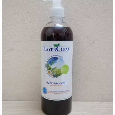 ComBo 2 Chai Nước Rửa Chén Hữu Cơ Layer Clean - Hương Qủa Hồng, Thể Tích: 800ml