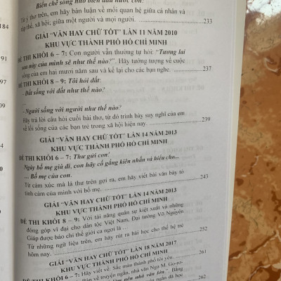 Tuyển chọn những bài văn đạt giải cấp tỉnh, thành phố và quốc gia (THCS)