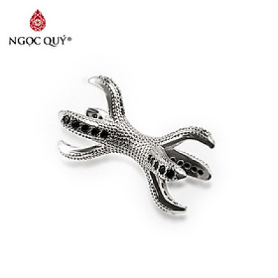 Charm si đính đá xỏ hạt 2 đầu - Ngọc Quý Gemstones