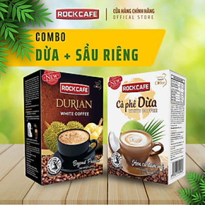 [CB] 2 hộp: Cà phê Dừa + Cà phê Sầu Riêng (Hộp 12 gói x 20 gr)