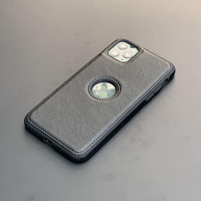 Ốp lưng da cao cấp dành cho iPhone 11 Pro Max - Màu đen