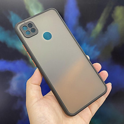 Ốp lưng nhám viền màu chống sốc cho Xiaomi Redmi 9C - Hàng nhập khẩu