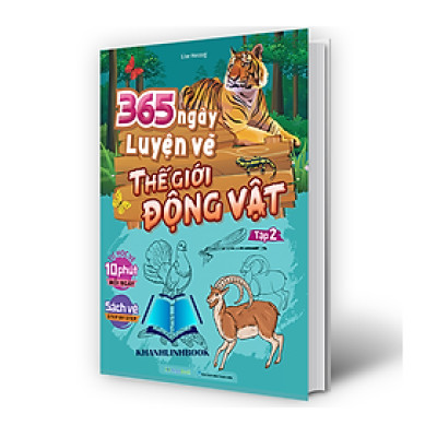 Sách - 365 ngày luyện vẽ Thế Giới Động Vật - Tập 2 (MG)