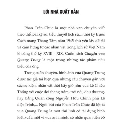 Chuyện Vua Quang Trung - bản in 2024
