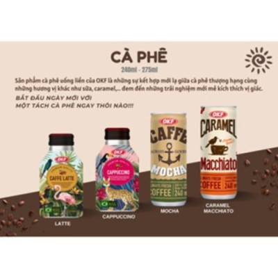 Cà phê Latte OKF Hàn Quốc 390ML Brazil Arabica beans