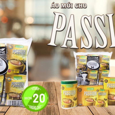 Bột Cacao Hòa Tan Passion 3 In 1 Cocoa Indochine (Hộp 15 Gói x 16g)