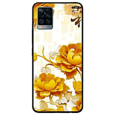 Ốp lưng dành cho Vivo V20 mẫu Mẫu Đơn Vàng