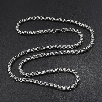 Dây chuyền nam titan cao cấp đẹp sang trọng inox thép không gỉ kiểu bông dừa trangsucpt PTDCNA51