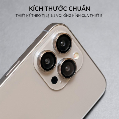 Bộ miếng dán kính cường lực bảo vệ Camera cho iPhone 16 / 16 Plus / 16 Pro / 16 Pro Max hiệu HOTCASE Kuzoom Lens mang lại khả năng chụp hình sắc nét full HD (độ cứng 9H, tặng kèm khung tự dán) - Hàng nhập khẩu