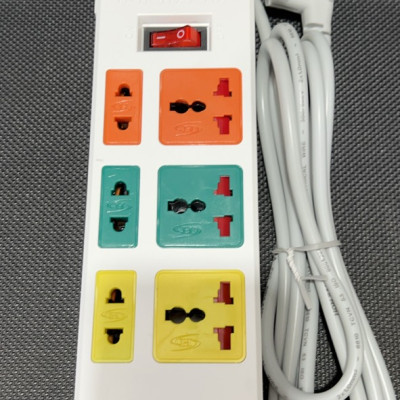 Ổ cắm điện đa năng Honjianda HJD-0448B -13A dây 3 mét hàng chính hãng màu ngẫu nhiên