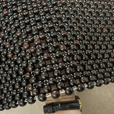 Chiếu Hạt Gỗ Mun Cao Cấp - Kích Thước 1,5mx1,9m hạt 1.2cm ( video , hình thật )