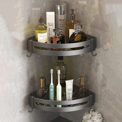 Phụ Kiện Nhà Tắm, Nhà Vệ Sinh, Giá Treo Khăn, Móc Treo Đồ, Giá Treo Máy Sấy Tóc, Giá Treo Bàn Chải Đánh Răng Kèm Cốc Tiện Lợi, Kệ Góc Treo Tường Nhà Tắm, Chất Liệu Nhôm Kháng Khuẩn Chống Gỉ Hàng Đẹp Mịn [Không Cần Khoan] VANDO