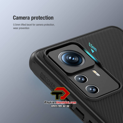 Ốp lưng chống sốc cho Xiaomi 12T Pro, Redmi K50 Ultra, Xiaomi 12T chính hãng Nillkin chống bám vân tay - Hàng chính hãng