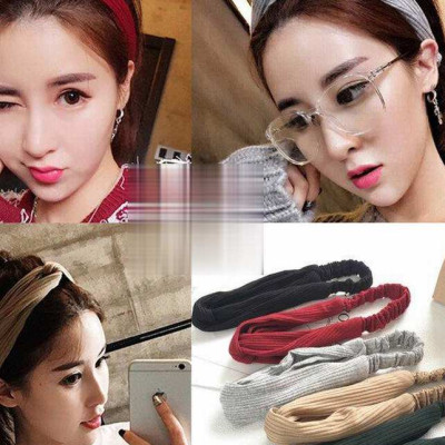 Băng Đô Vải Cài Tóc Thun Màu Đỏ Đô - Mã BD067