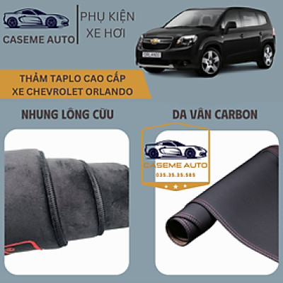 [CHEVROLET ORLANDO] Thảm Taplo 3 Lớp Dành Cho Xe CHEVROLET ORLANDO, Nhung Lông Cừu Và Da Vân Carbon Cao Cấp - Hàng Chính Hãng