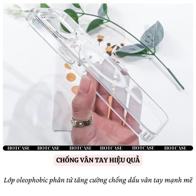 ốp lưng chống sốc sạc từ tính nam châm trong suốt cho iPhone 17 Pro Max / 17 Air / iP 17 Pro / 17 hiệu HOTCASE Magnetic N52 - Chống sốc 2m, túi khí ẩn 4 góc, chống va đập, độ trong full HD - Hàng nhập khẩu