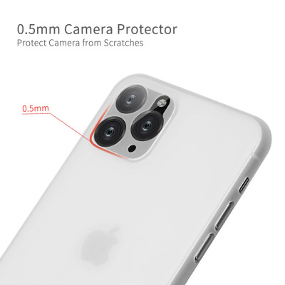 Ốp lưng chống sốc cho iPhone 11 Pro (5.8 inch) hiệu Memumi Ultra Thin độ mỏng 0.3mm , có gờ bảo vệ Camera  - Hàng nhập khẩu
