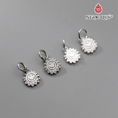 Charm bạc treo hình mặt trời cười - Ngọc Quý Gemstones