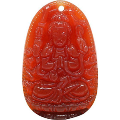 Mặt Dây Chuyền Phật Thiên Thủ Thiên Nhãn Đá Mã Não Đỏ Ngọc Quý Gemstones TTTNMND