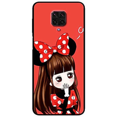 Ốp lưng dành cho Xiaomi Redmi Note 9s - Note 9 Pro - Note 9 Promax mẫu Cô Gái Đầm Chấm Bi