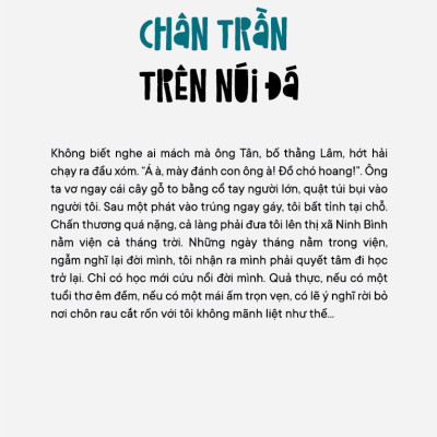 Chân trần trên núi đá