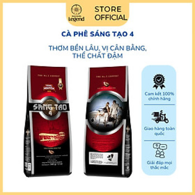 Combo 2 Bịch Cà Phê Rang Xay Trung Nguyên Legend Sáng Tạo 4 – Gói 340g – Gu Mạnh Cân Bằng, Dùng Ngon Với Đá & Sữa