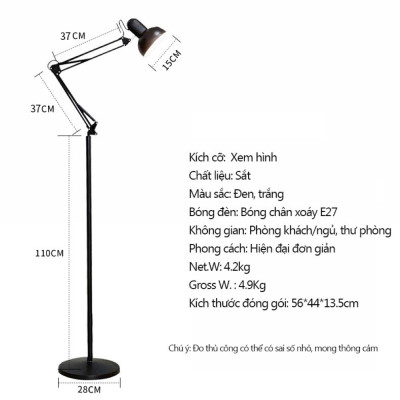 ĐÈN ĐỨNG / ĐÈN TRANG TRÍ / ĐÈN PHÒNG KHÁCH AZP-DC519 phong cách đương đại, hàng nhập khẩu AZP