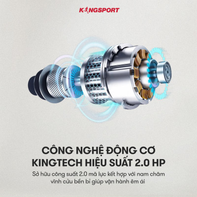 CHỈ GIAO MIỀN BẮC | Máy chạy bộ KINGSPORT GEN02 nhỏ gọn, tốc độ tối đa 8km/h, khung sườn chắc chắn, độ dốc 3 cấp độ, cân nặng phù hợp từ dưới 60kg