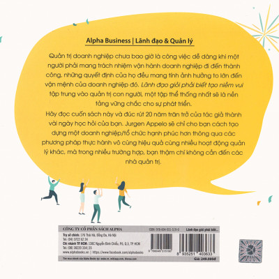 Lãnh Đạo Giỏi Phải Biết Tạo Niềm Vui (Quà Tặng: Cây Viết Black)