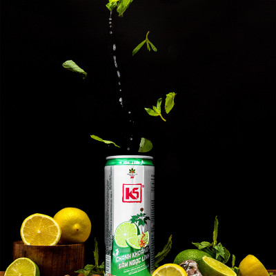 Nước Tăng Lực K5 Sâm Ngọc Linh Lốc 6 Lon Vị Chanh Khoáng (320ml/Lon)